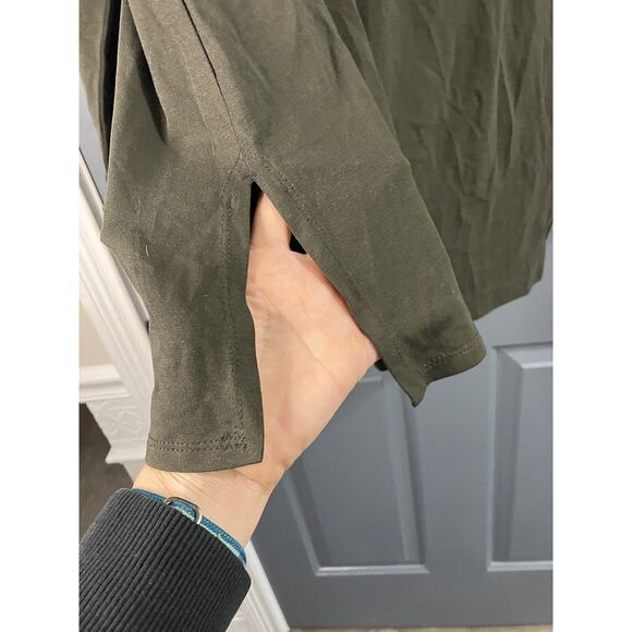 NEW Eileen Fisher Stretch Jersey Knit Crew Neck Long Top Size XS F2TFF-T5945M - Picture 3 of 6